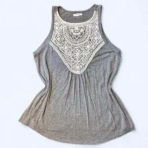 Grunge Grey Lace Tank Top by Maurices!